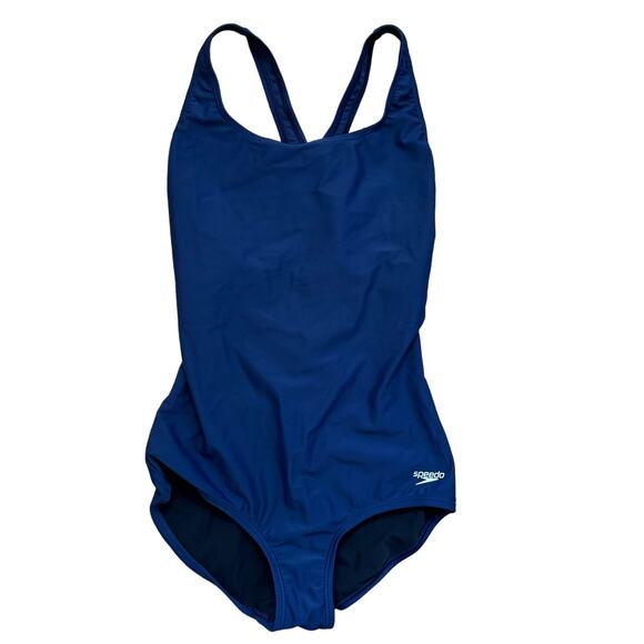 Speedo Women’s One Piece Swimsuit Navy Blue Unpadded size 6 - Picture 1 of 5